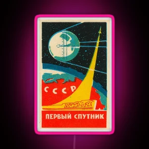 CCCP Space Propaganda RGB Neon Sign