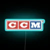 Customizable RGB Neon Sign Displays CCM Hockey Equipment Logo Brightly.