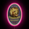 Color-Changing LED Wall Art Sign with Whiskey Bear Quote Illumination