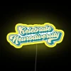 Neurodiversity Awareness RGB Neon Sign in Retro 70s Vintage Style