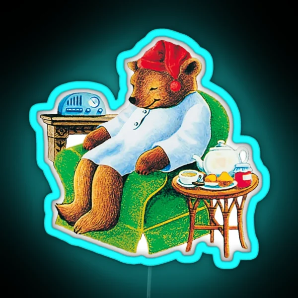 Celestial Seasoning Sleepytime Tea Bear RGB Neon Sign
