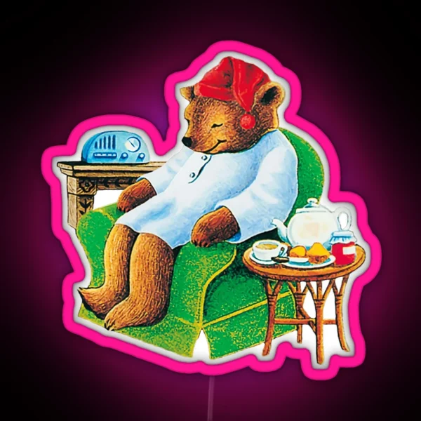 Celestial Seasoning Sleepytime Tea Bear RGB Neon Sign