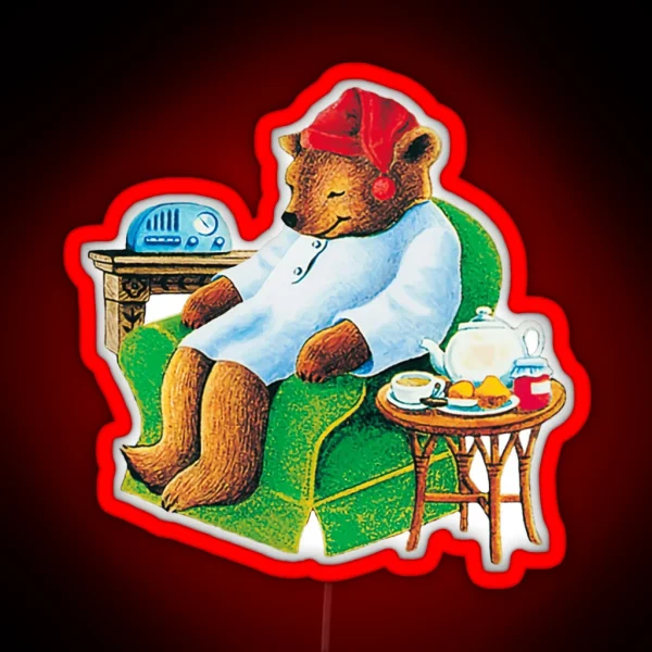 Celestial Seasoning Sleepytime Tea Bear RGB Neon Sign