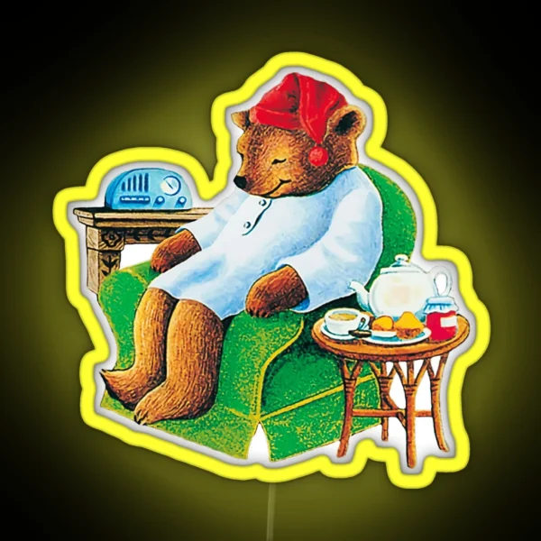 Celestial Seasoning Sleepytime Tea Bear RGB Neon Sign