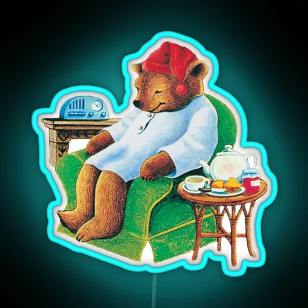 Celestial Seasoning Sleepytime Tea Bear RGB Neon Sign