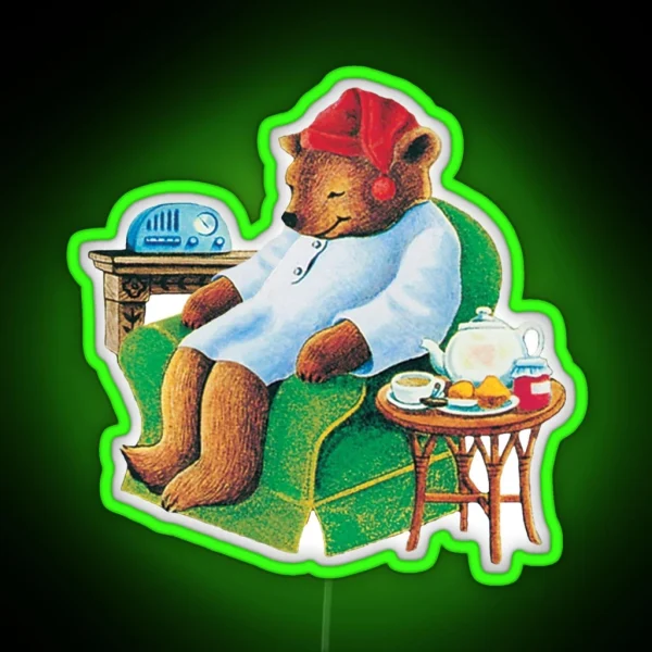 Celestial Seasoning Sleepytime Tea Bear RGB Neon Sign