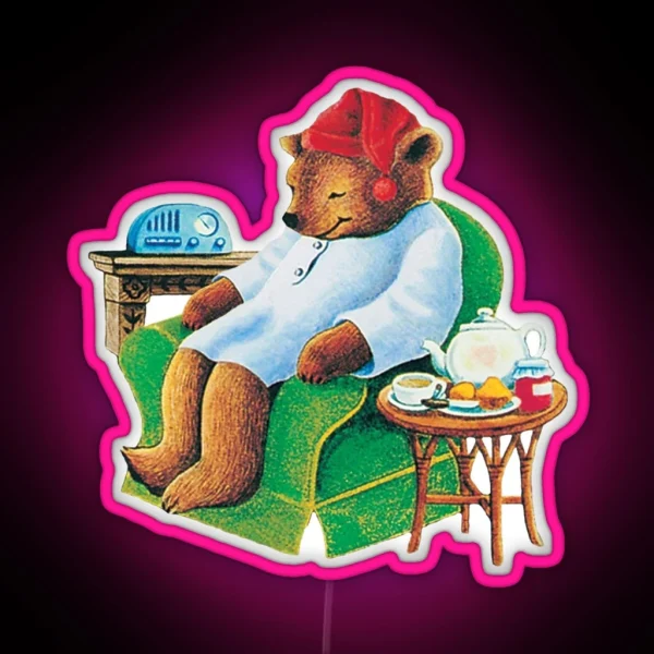 Celestial Seasoning Sleepytime Tea Bear RGB Neon Sign
