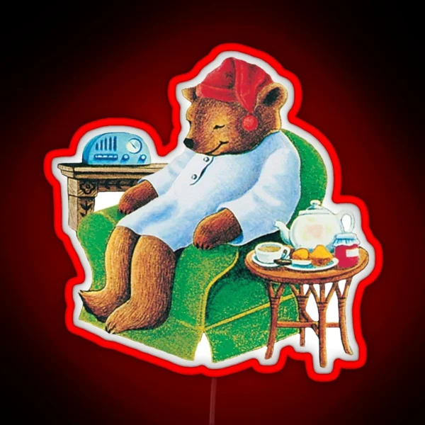 Celestial Seasoning Sleepytime Tea Bear RGB Neon Sign