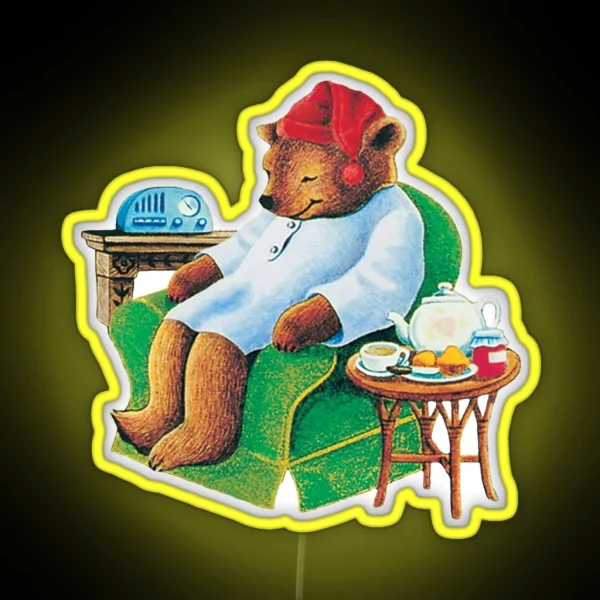 Celestial Seasoning Sleepytime Tea Bear RGB Neon Sign