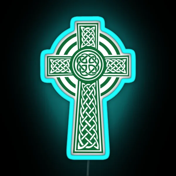 Celtic Cross RGB Neon Sign