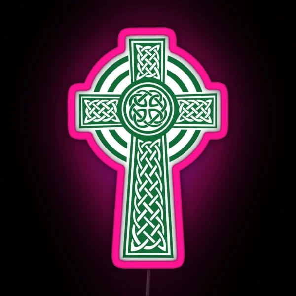 Celtic Cross RGB Neon Sign