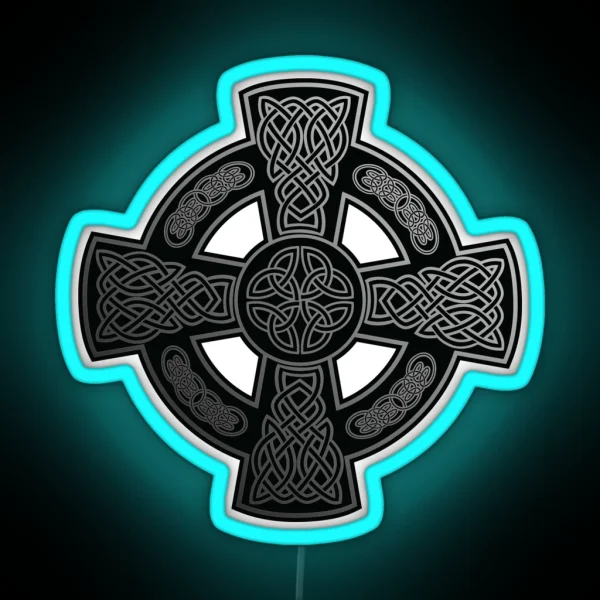 Celtic Cross RGB Neon Sign