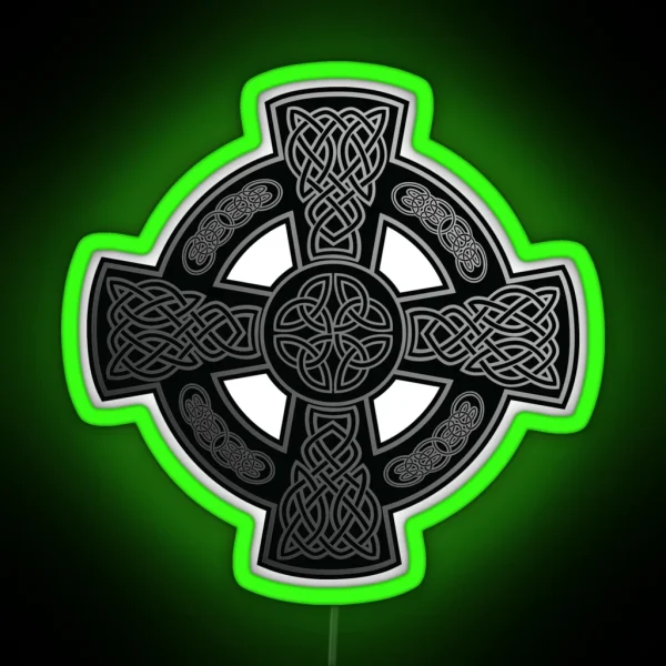 Celtic Cross RGB Neon Sign