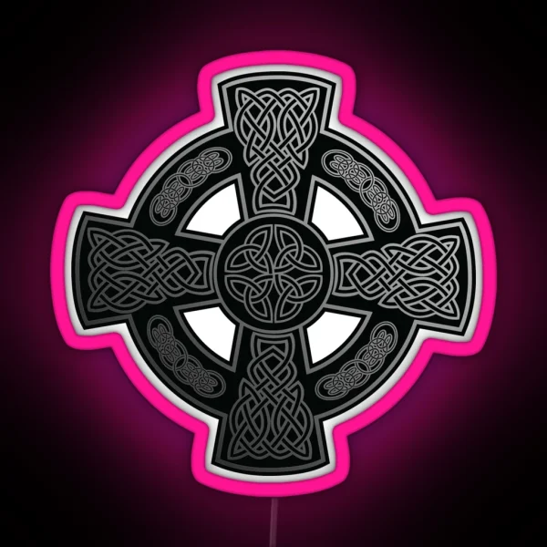 Celtic Cross RGB Neon Sign