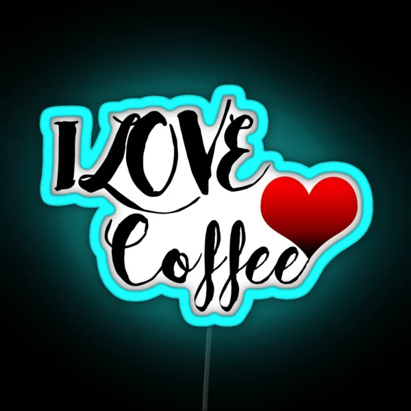 Ceramic Porcelain Coffee Water Novelty Pipe Mug I Love RGB Neon Sign