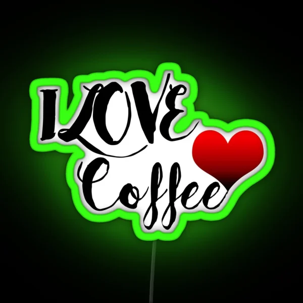 Ceramic Porcelain Coffee Water Novelty Pipe Mug I Love RGB Neon Sign