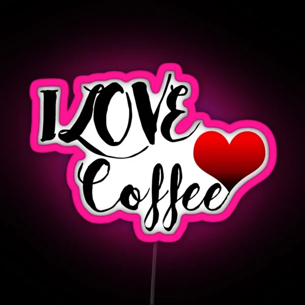 Ceramic Porcelain Coffee Water Novelty Pipe Mug I Love RGB Neon Sign