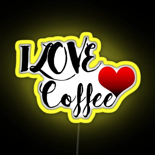 Ceramic Porcelain Coffee Water Novelty Pipe Mug I Love RGB Neon Sign