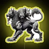 Unique LED Sign of Cerberus, 3-Headed Canine from Ancient Greek Mythology