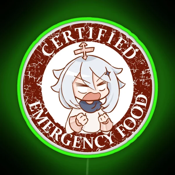 Certified Emergency Food Paimon Genshin Impact RGB Neon Sign