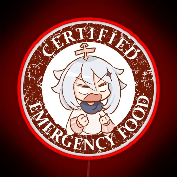 Certified Emergency Food Paimon Genshin Impact RGB Neon Sign