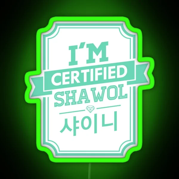 Certified Shinee SHAWOL RGB Neon Sign