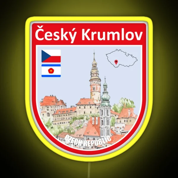 Cesky Krumlov Souvenir Town Of Czech Republic RGB Neon Sign