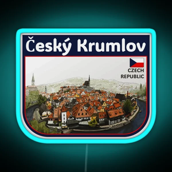 Cesky Krumlov Unesco Site Czech Republic RGB Neon Sign