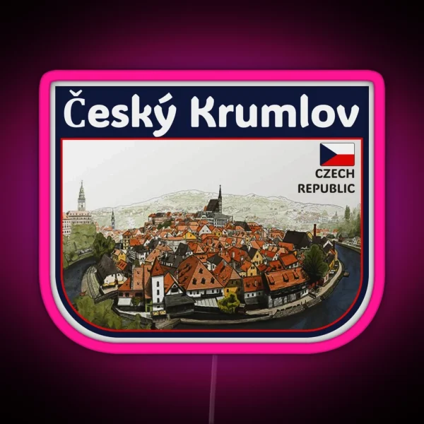 Cesky Krumlov Unesco Site Czech Republic RGB Neon Sign