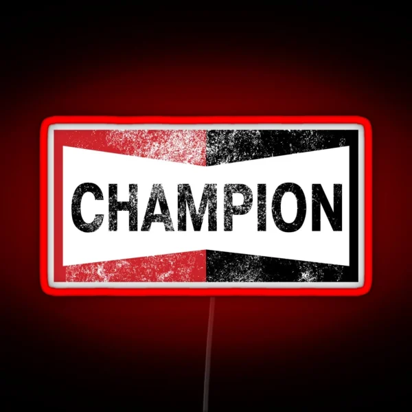 Champion Vintage Logo RGB Neon Sign