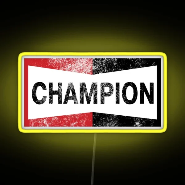 Champion Vintage Logo RGB Neon Sign