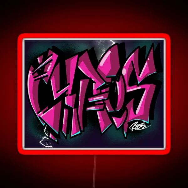 Chaos Graffiti RGB Neon Sign