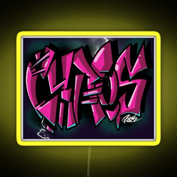 Chaos Graffiti RGB Neon Sign