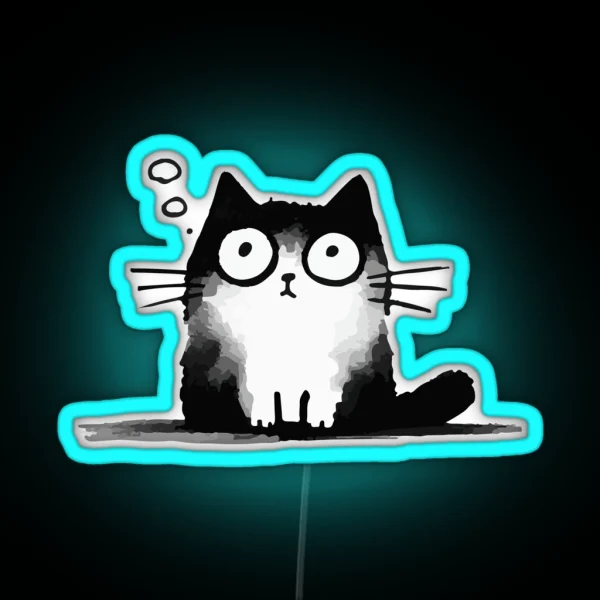Chaotic Cute Cat RGB Neon Sign