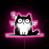 Whimsical LED canvas featuring vibrant chaotic cat design in colors