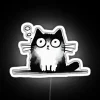 Whimsical feline chaos in vibrant RGB neon glow