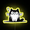 Whimsical Neon LED Sign Display for Cat Lovers and Home Decor