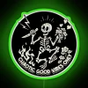 Add vibrant energy with this chaotic good vibes only neon sign