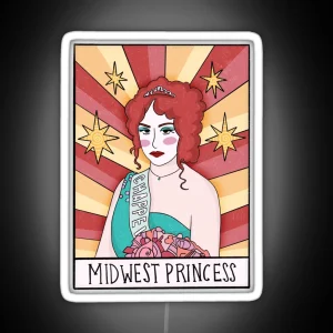 Chappel Roan Tarot Card Illustration The Rise And Fall Of A Midwest Princess RGB Neon Sign