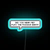 Feminist phrase 'CHAPPELL ROAN' in bold, colorful, glowing script letters