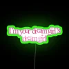 Girls Dream Bedroom Decor with Vibrant Neon Sign Lighting Accent