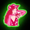 Vibrant RGB Neon Bar Sign Art with Personalized Names Available