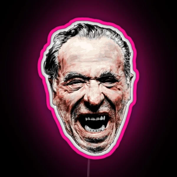 Charles Bukowski RGB Neon Sign