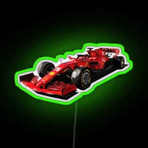 Charles Leclerc SF1000 Low Poly Art RGB Neon Sign