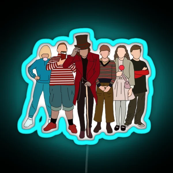 Charlie And The Chocolate Factory RGB Neon Sign