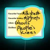 Neon 'Charlie's Dating Profile' Sign in Vibrant RGB Colorful Lighting