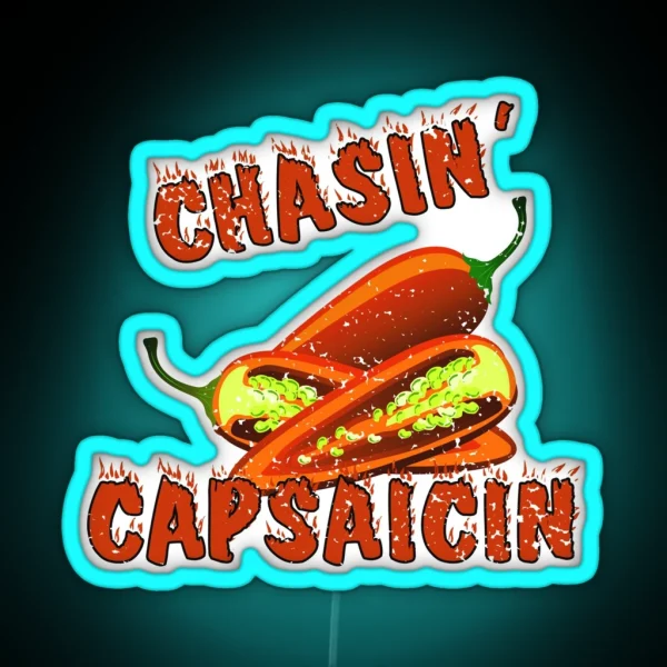 Chasin Capsaicin Spicy Pepper Lovers RGB Neon Sign