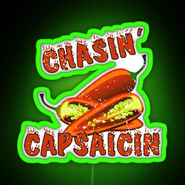 Chasin Capsaicin Spicy Pepper Lovers RGB Neon Sign