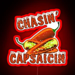 Chasin Capsaicin Spicy Pepper Lovers RGB Neon Sign