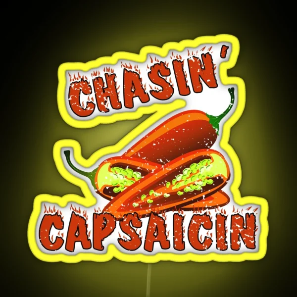 Chasin Capsaicin Spicy Pepper Lovers RGB Neon Sign